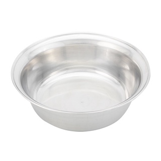 กะละมังกลมอะลูมิเนียม 7.5 ลิตร ตราจระเข้  สีเงิน  ถังพลาสติก Aluminum basin, 7.5 liters, crocodile brand, silver