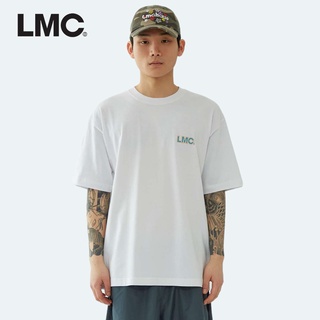 LMC Earth gear LOGO เสื้อยืดแบรนด์ใหม่อินเทรนด์รุ่นเกาหลีของผ้าฝ้ายบริสุทธิ์ลําลองทุกคู่ชายและห 0je