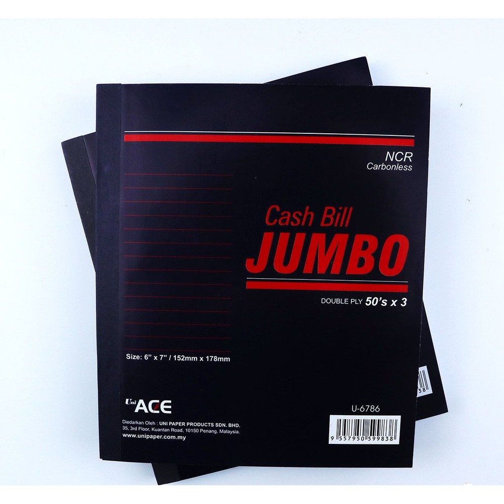U6786 CASH BILL JUMBO TRIPLE PLY 6 X 7