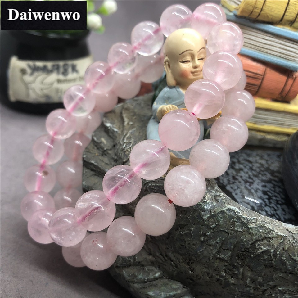2A และ 4A Rose Quartz สร้อยข้อมือผู้หญิงของขวัญหินธรรมชาติ Factory Outlet 粉คริสตัลสร้อยข้อมือ