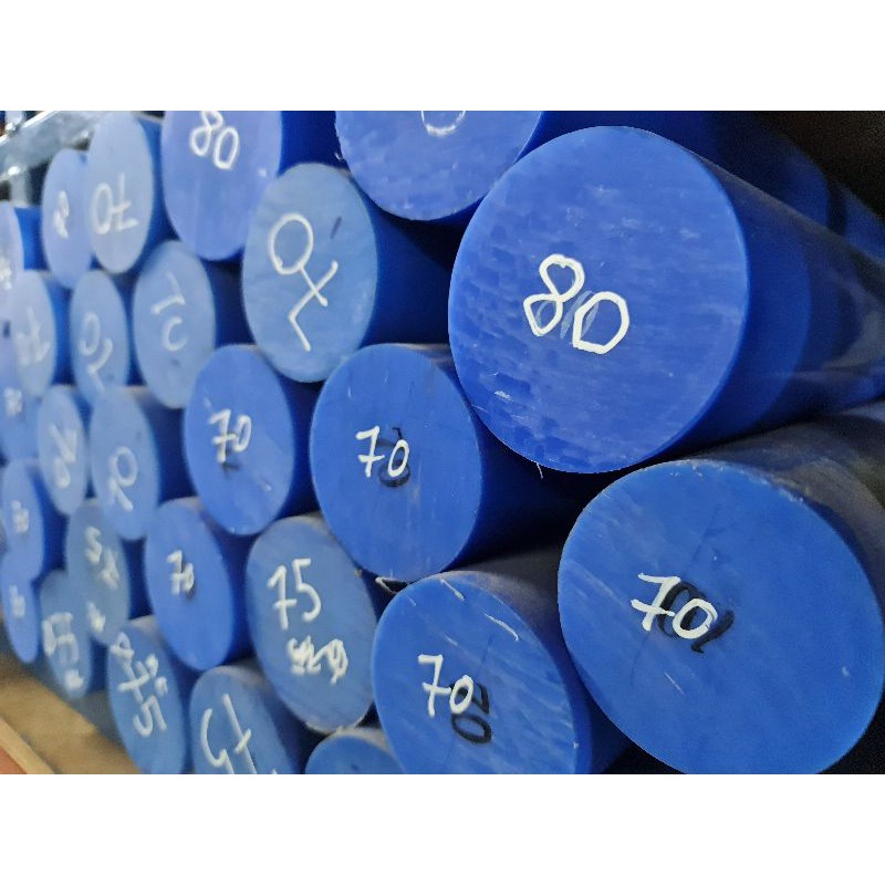 MC Nylon / Nylon / Cast Nylon / PA 6G / MC 901 Rod Blue ( 70mm D ถึง 180mm D ) เวอร์จิ้นเกรด100%