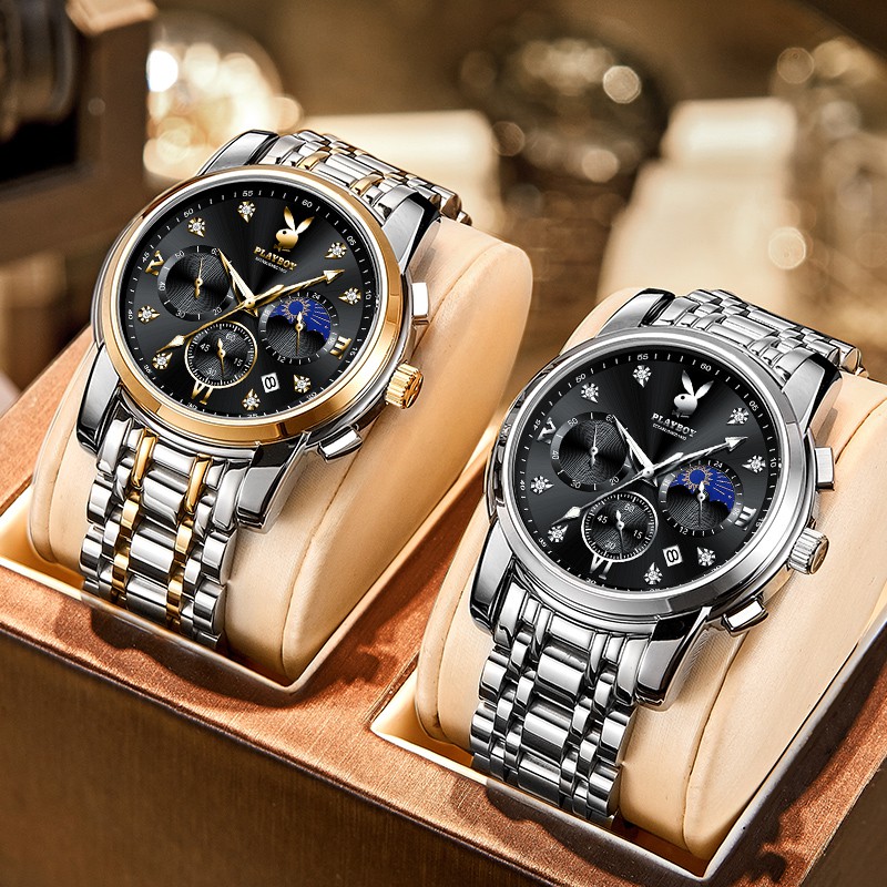 Playboy อย่างเป็นทางการของแท้สิบนาฬิกาผู้ชายนาฬิกากลไกอัตโนมัติยี่ห้อ big tourbillon นาฬิกายุโรปและอ