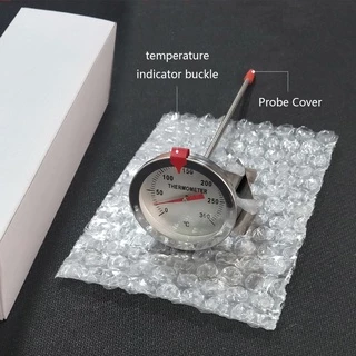 คูล 0-300℃ เครื่องวัดอุณหภูมิน้ํามัน สเตนเลส สําหรับทอดลึก