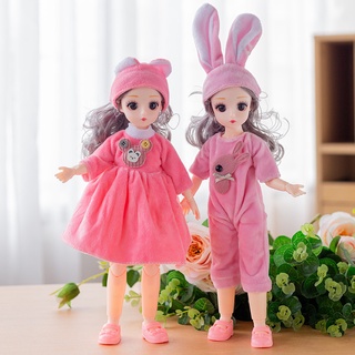 พร้อมส่งจ้าา ของเล่นเด็กตุ๊กตา BJD แต่งตัวได้ มี13ข้อต่อ ขนาด30cm.Z0Z6