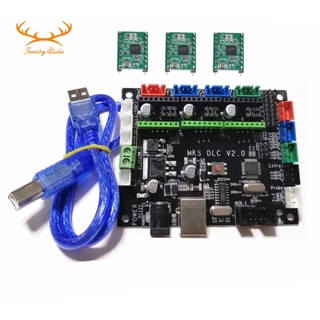 ( In Stock ) Grbl 1 . 1 Cnc Controller Mks Dlc V2 . 0 Grbl แผ่นเมนบอร์ด 3 แกนไดร์เวอร์เครื่องแกะสลัก Cnc