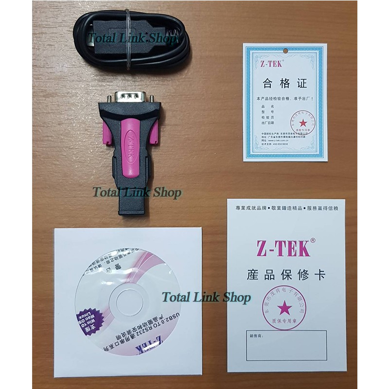 🌟Z-TEK ของแท้100%🌟อะแดปเตอร์ แปลง USB เป็น RS232 รองรับทั้ง Windows/Linux/Mac ถ่ายโอนเร็ว พร้อมสายขยาย USB 2.0 ยาว80cm