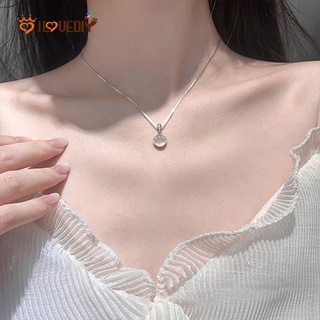 [Women Fashion Creative White Jade Crystal Stone สร้อยคอ] จี้หยกคริสตัลสไตล์วินเทจเรียบง่ายสําหรับผู้หญิง