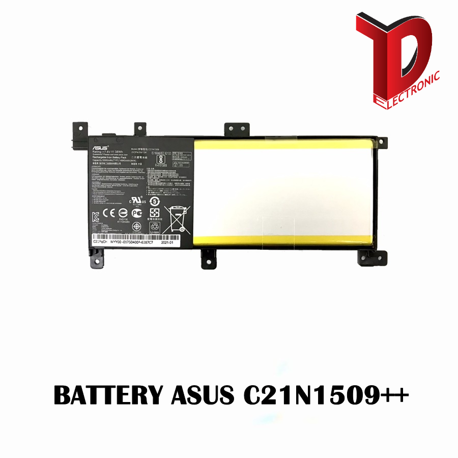 BATTERY ASUS C21N1509++ ของแท้ K556 K556U X556UA X556UB X556UF/ แบตเตอรี่โน๊ตบุ๊คเอซุส แท้ (งานแท้นำ