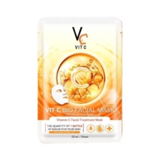 (1แผ่น) ชีทมาส์กวิตซี RATCHA Vit C Bio Facial Mask