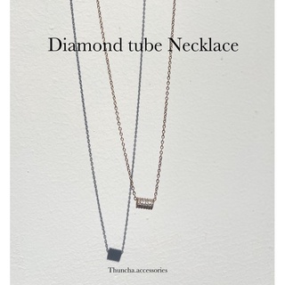 Diamond tube Necklace