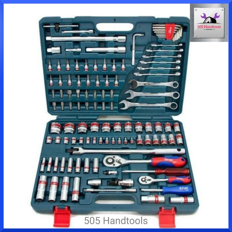 FIONชุด เครื่องมือ ชุดบล็อก เอนกประสงค์ FION STAR 1/2'' + 1/4''[ ฟีอ้อน สตาร์ ] 112 ชิ้น Pcs. สินค้า