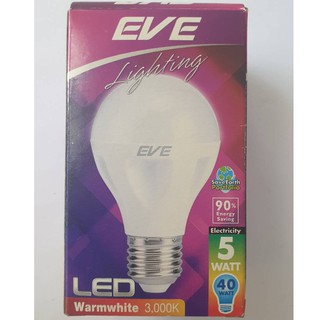 หลอด LED EVE A60 SUPER SAVE 5 วัตต์ WARMWHITE E27