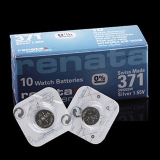 ถ่านนาฬิกา Renata 371 SR920SW LR69 LR920 AG6 1.55V Swiss Made ของแท้ (จำหน่ายยกกล่อง มี 10 เม็ด)