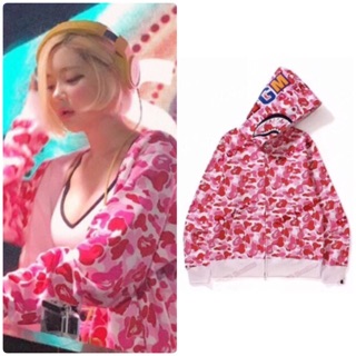 L XL พร้อมส่ง BAPE pink limited explosion camouflage shark sweater