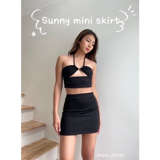 ☀️Sunny mini skirt☀️กระโปรงผ้าร่องยืด กระโปรงเอวสูงใส่แล้วผอม หลายสีพร้อมส่ง