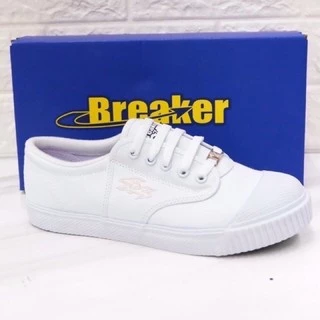 Breaker 4x4 รองเท้าผ้าใบนักเรียน 29-47 สีขาว/สีดำ/สีน้ำตาล