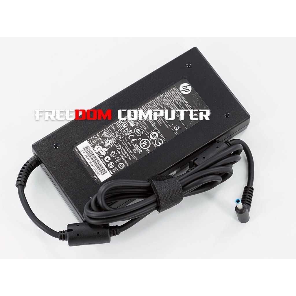 สายชาร์จโน๊ตบุ๊ค adapter HP/COMPAQ 19.5V 7.7A 150W หัว 4.5*3.0mm หัวเข็ม สีฟ้า ของแท้