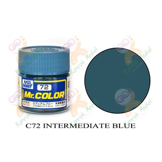 สีสูตรทินเนอร์ Mr.hobby Mr.color C72 Intermediate Blue Gloss 10ml