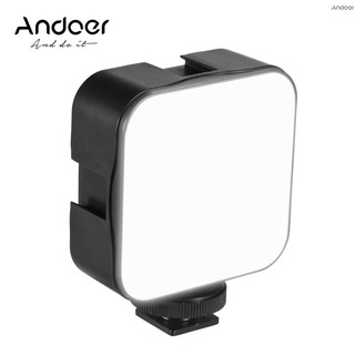 Andoer ไฟ Led 6500 K หรี่แสงได้ 5W พร้อมอะแดปเตอร์ สําหรับกล้อง Dslr