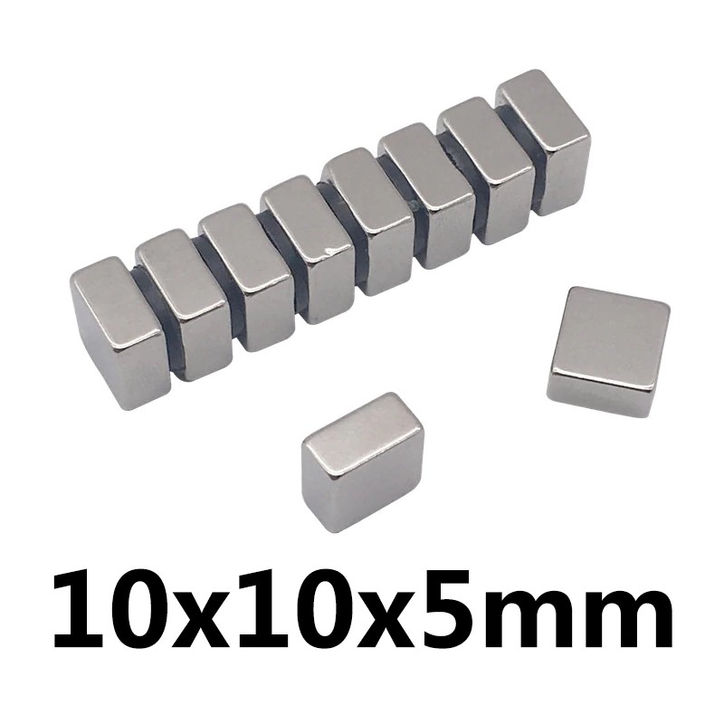 5ชิ้น แม่เหล็ก 10*10*5มิล สี่เหลี่ยม แม่เหล็กแรงสูง 10x10x5mm แรงดูดสูง Neodymium Magnet 10mm x 10mm x 5mm