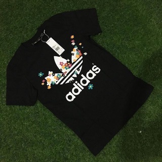 เสื้อยืดคอกลม สีดำ Adidas