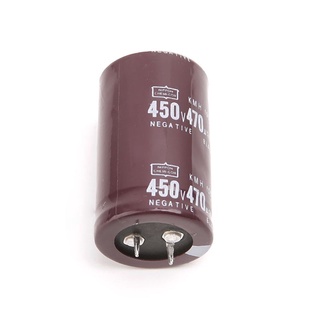 Shas ตัวเชื่อมต่อไฟฟ้า 450V 470Uf อลูมิเนียมอิเล็กโทรไลติก Capacitor Volume 30X50