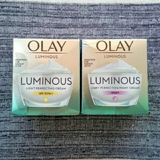 โอเลย์ ลูมินัส ไลท์ เพอร์เฟคติ้ง เดย์ + ไนท์ ครีม Olay Luminous Light Perfecting Day + Night Cream 50g.