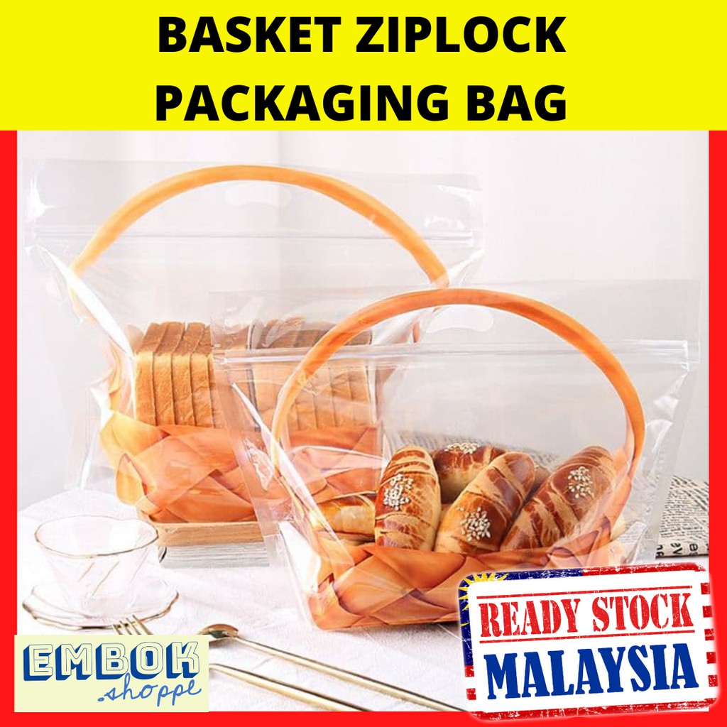 [SMALL] ZIPLOCK BAKERY BASKET PACKAGING THICK กระเป๋าพลาสติก - ซิปล็อค