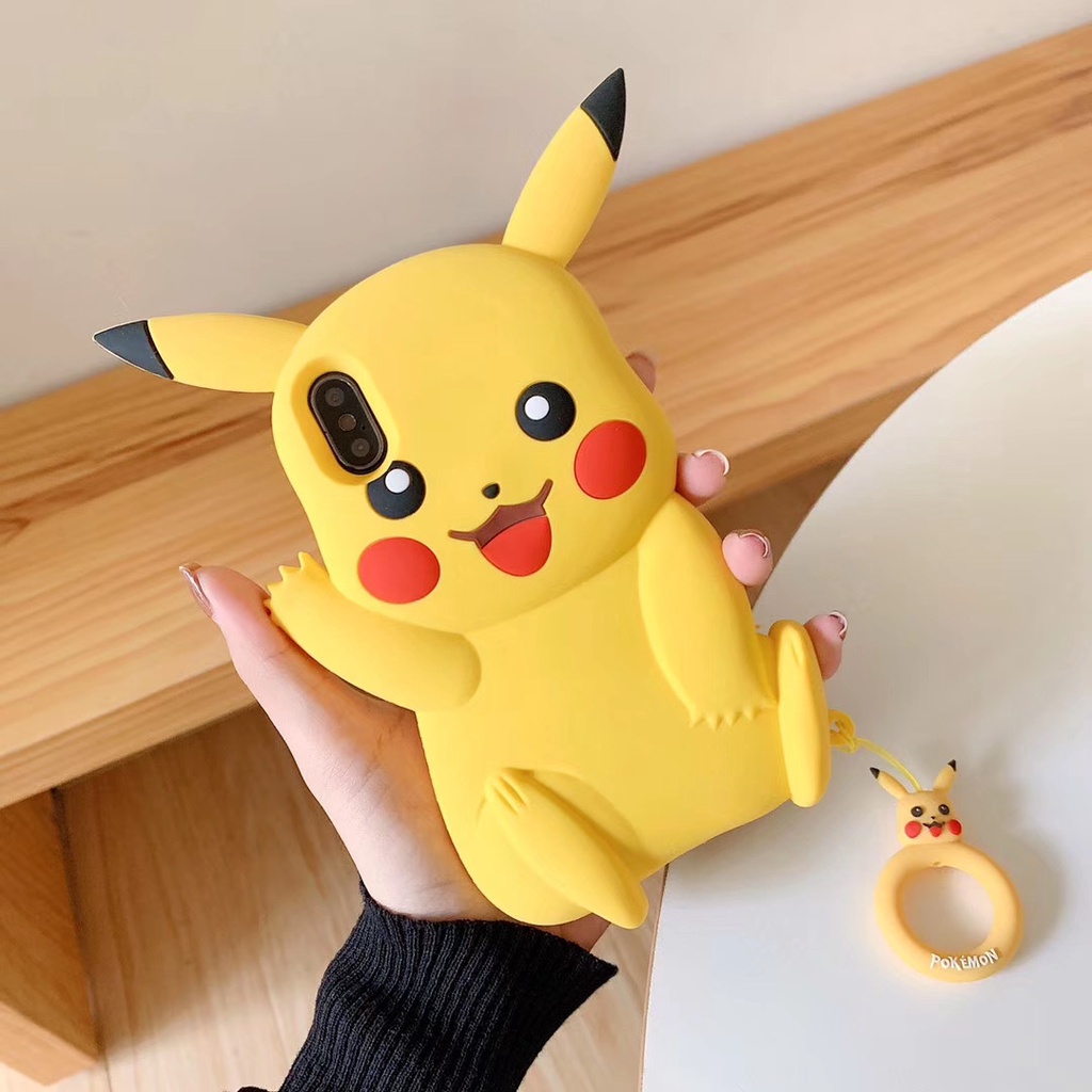 เคสโทรศัพท์มือถือ ลายการ์ตูนโปเกม่อน ปิกาจู สําหรับ Iphone 11 12 13 Pro Max 7 8 Plus X XS XR