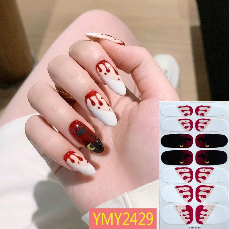 สติ๊กเกอร์ติดเล็บฮาโลวีนเกาหลี สติ๊กเกอร์ติดเล็บ YMY รูปที่ 6