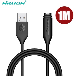 Nillkin สายชาร์จ USB ยาว 1 เมตร พร้อมหัวเข็มขัดเวลโคร สําหรับ Garmin Fenix 7 7S 7X 6 6S 6X 6X pro 5 5S Vivoactive 3 4S Venu 2 2S SQ