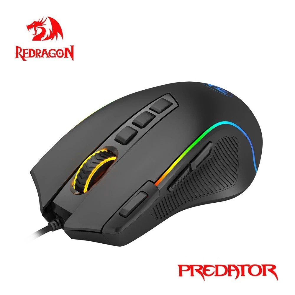 Redragon M612 Predator RGB เมาส์เล่นเกม 8000 DPI Macro