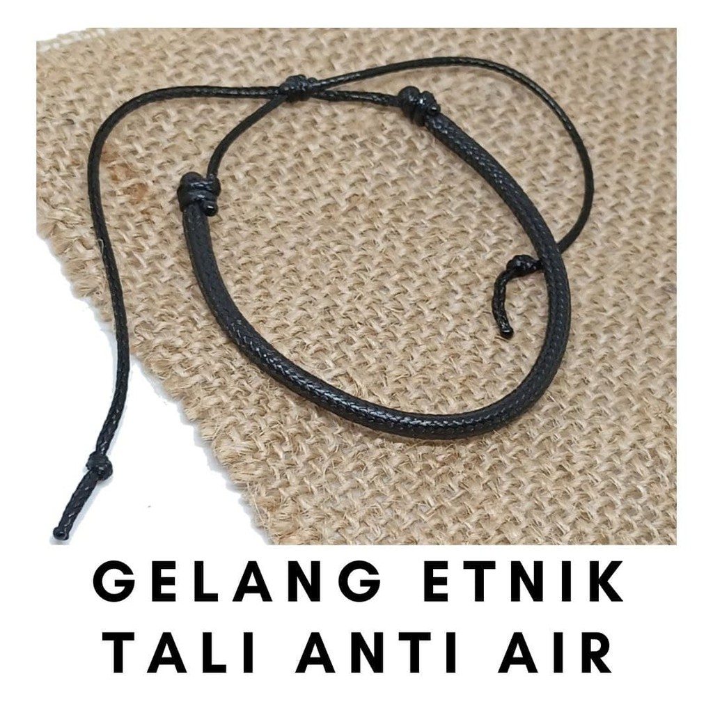 สีดํา ETHNIC BRACELET / BLACK ETHNIC BRACELET / VINTAGE WATERPROOF STRAP PLAIN BRACELET