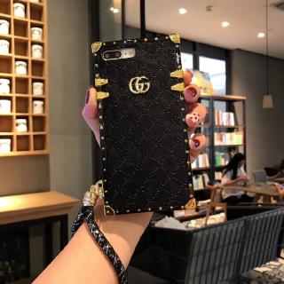 เคสโทรศัพท์ For Samsung Galaxy S22 A02 A02S S21 FE S8 S9 S10 S20 Note10 Plus S10E Note8 Note9 Note10 Lite Note20 Ultra A51 A71 Square Leather Phone Case With Lanyard