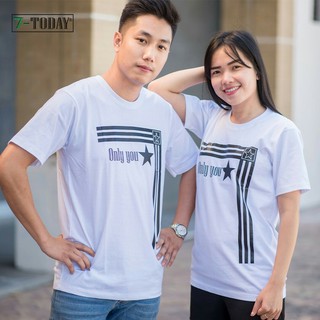 เสื้อยืด คู่รัก ชุดคู่ เสื้อเเฟชั่น ชุดคู่รักสวยๆ (ขายเป็นตัว) .