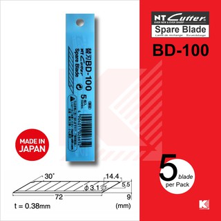 ใบคัตเตอร์ NT BD-100 เฉียง 30 องศา