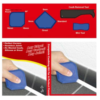 ชุดรีดสิริโคน ชุดปาดกาวซิลิโคน,ยาแนว 8 ชิ้น/ชุด จาก Howglasstech Sealing Edge 8 Sizes