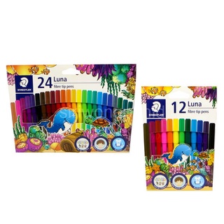 ปากกาเมจิ ลูน่า STAEDTLER ขนาด 2 มม. 12 สี และ 24 สี สีสันสดใส ล้างออกได้ง่าย รุ่น 327 LWP12 02 Magic color pen