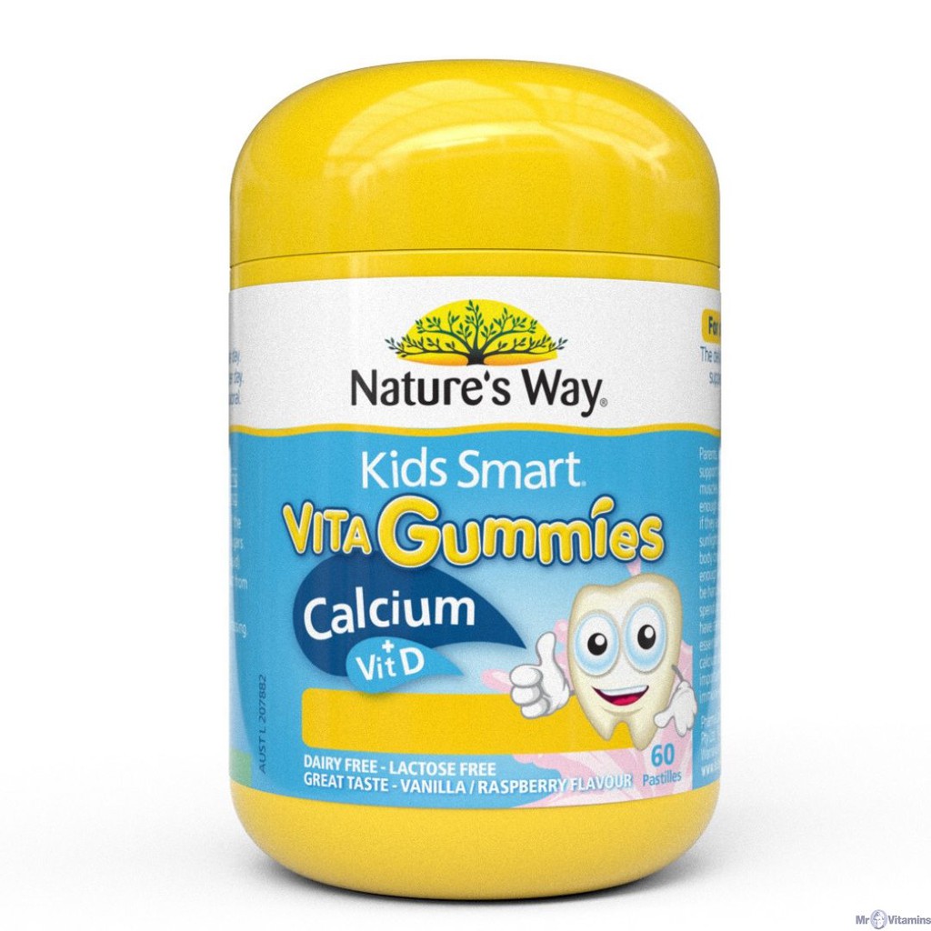 Nature's Way Kids Smart Vita Gummies Calcium + Vit D 60 Pastilles