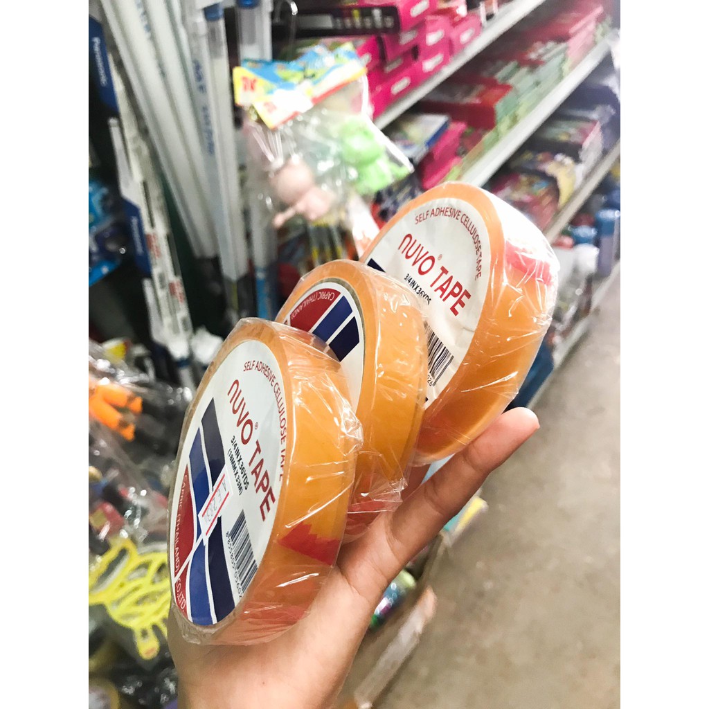เทปใสกาวยาง เนื้อฟิล์มเซลลูโลส NUVO Tape