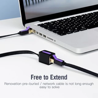 Vention Cat7 Ethernet Cable RJ45 Connector Male to Female Extension Network Lan Wire 10Gbps 600Mhz ICB