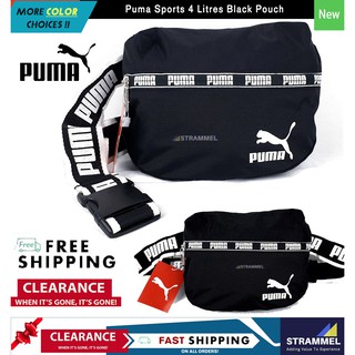 Puma กระเป๋าคาดเอว 4 ลิตร สีดํา กระเป๋าสะพายข้าง กระเป๋าคาดเอว Fanny Pack Bum Bag Sling Bag (สําหรับ