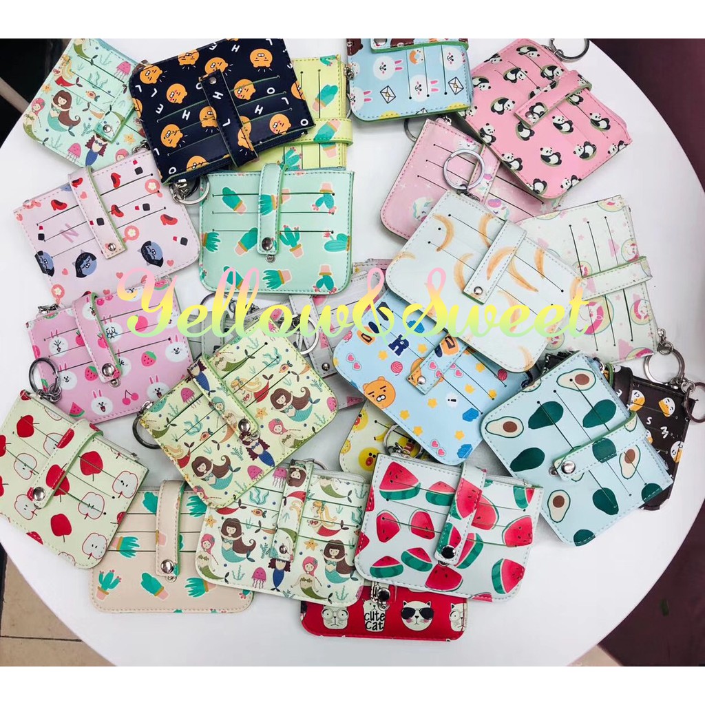 YellowSweet - Card holder 19บาท กระเป๋าใส่บัตร 6 ช่อง ซองใส่บัตร ขนาดเล็ก
