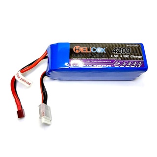 [แบตเตอรี่] แบตเตอรี่ลิโพ Helicox 4200mah 22.2v 6เซล 40C