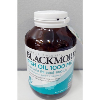 Blackmores Fish Oil 1000 แบลคมอร์ส ฟิช ออยล์ 1000 (80 เม็ด) [1 ขวด]