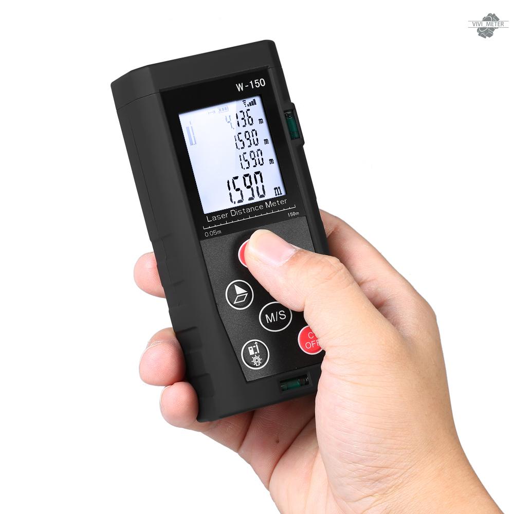 150m/492ft m/in/ft Mini Handheld Digital Laser Distance Meter with LCD ...