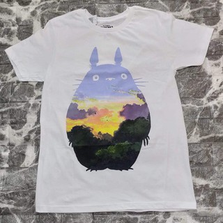 เสื้อยืดคอกลมcrew neckเสื้อการ์ตูน TOTORO ลิขสิทธิ์แท้S-4XL