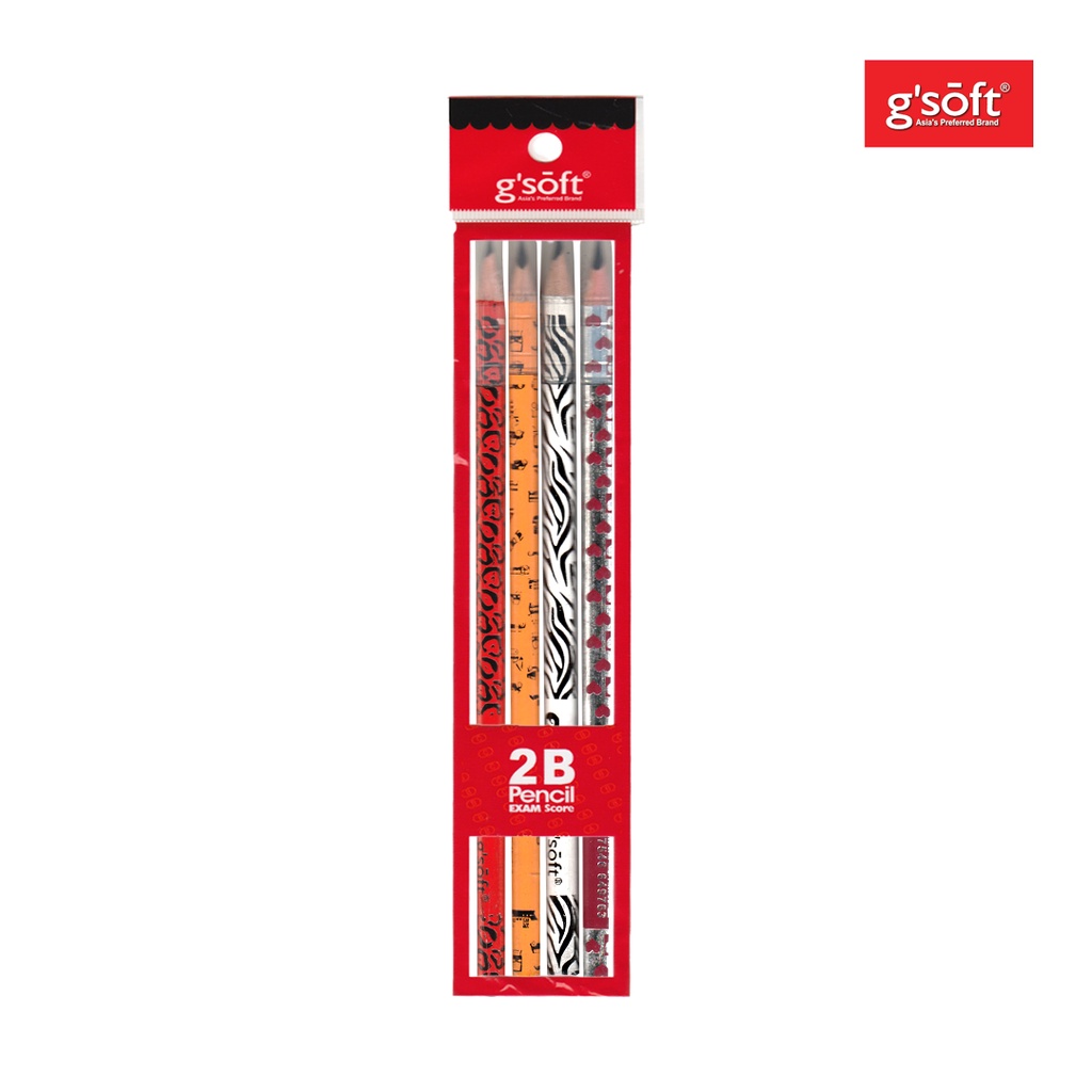 GSoft Pencil GSoft 2B Pencil 494 MULI 4 ชิ้น
