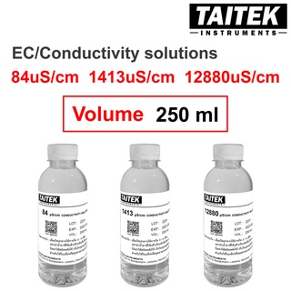 น้ำยามาตรฐาน Conductivity Solution ค่า 84 1413 12880 µS/cm สำหรับปรับเทียบ คาลิเบรทเครื่องวัด EC (250 mL)