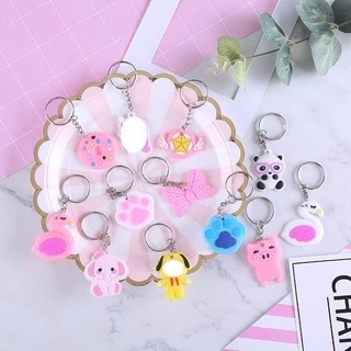 365mallshop (ร้านไทย)พวงกุญแจ PVC ขนาด 4 cm. ลายการ์ตูน (สุ่มลาย) พวงกุญแจขนาดเล็กJS324
